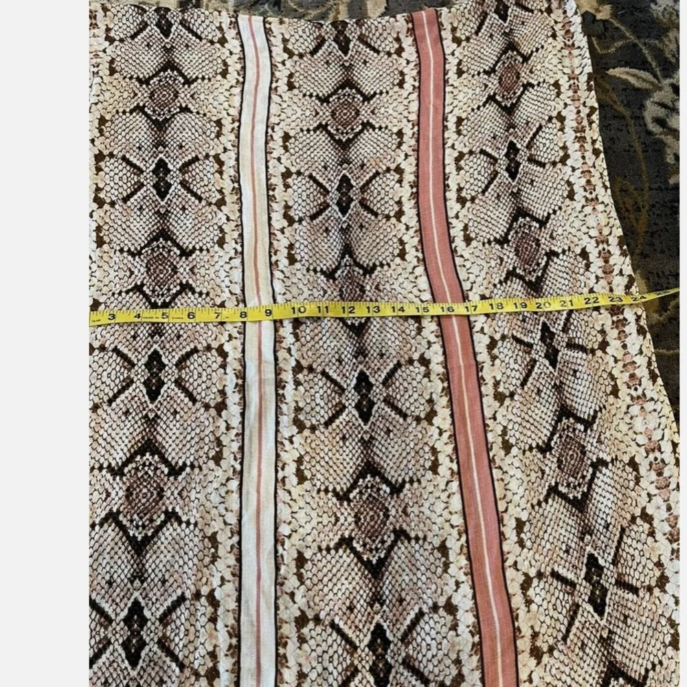 J. Jill Pink and Brown Snake-Print Scarf New with Tag